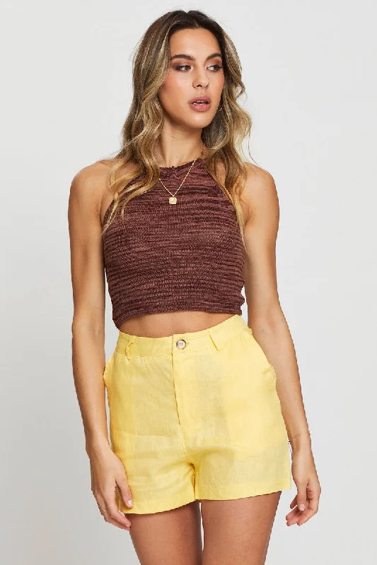 Multi Knit Top Sleeveless Trendy Women's Oversized