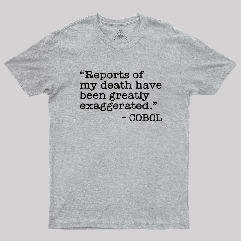 Funny COBOL quote Geek T-Shirt Casual Women's Loose - fitting