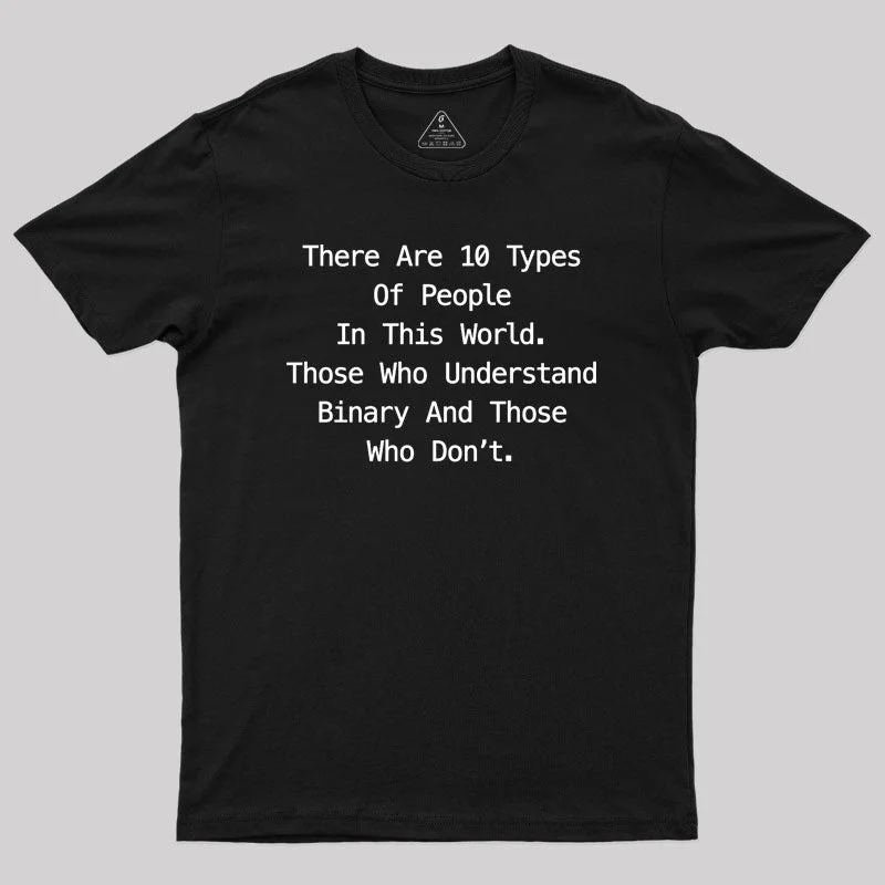 There are 10 Types of People Funny Programming Geek T-Shirt Bohemian Women's Free