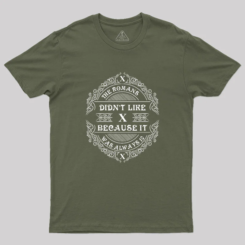 didn't like X because it was always 10 Geek T-Shirt Youthful Women's Pop