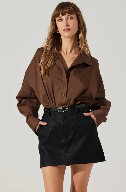 Sahana Button-Up Shirt Bodysuit Vacation