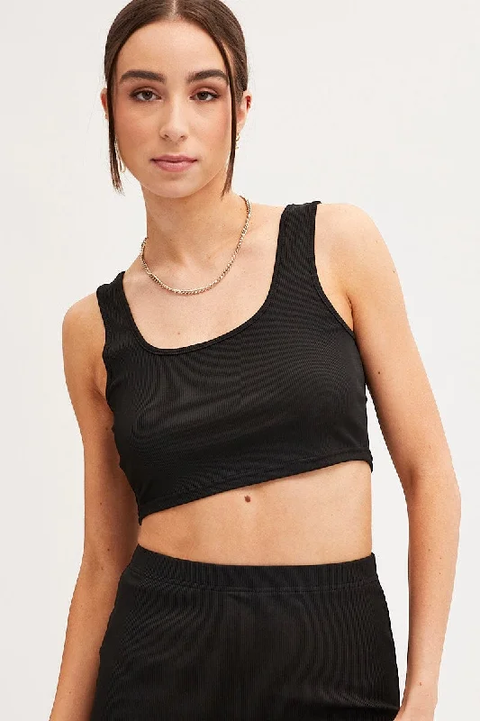 Black Jersey Top garde