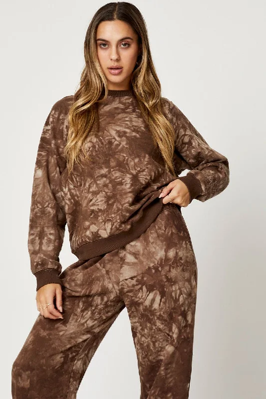 Multi Jumper Long Sleeve Oversized Feminine Women's Soft 