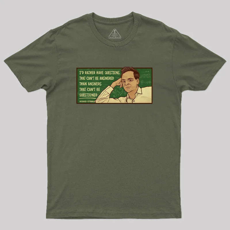 Feynman Science Geek T-Shirt Edgy Women's Punk