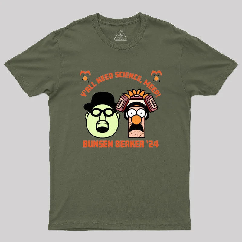 Muppet Science Y All Need Science Geek T-Shirt Cashmere