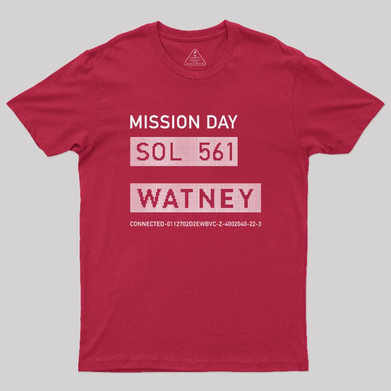 The Martian Watney Emblem Geek T-Shirt Sophisticated Women's Tailored