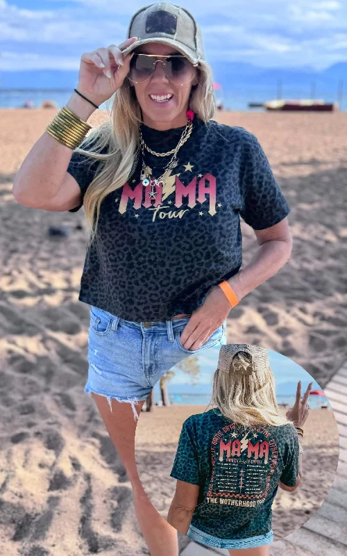 Mama Tour Graphic Crop T-Shirt Women