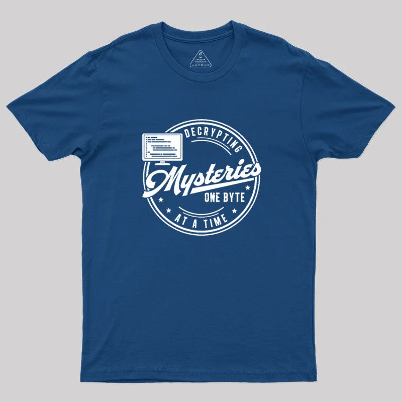 Decrypting Mysteries One Byte At A Time Geek T-Shirt Laid - back Women's Style