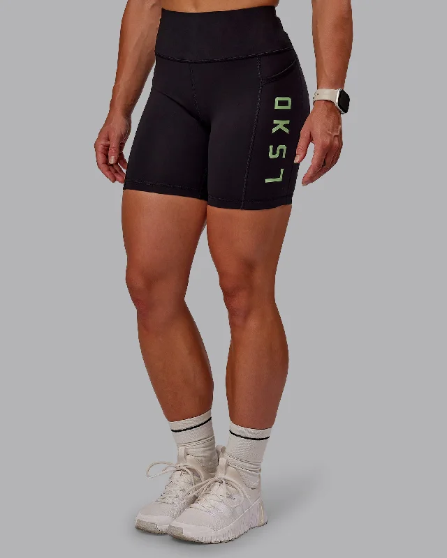 Rep Mid Short Tight - Black-Surreal Green Luxurious Women's High -  end