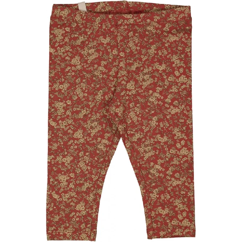Jersey Leggings - apple butter flowers Sporty Women's Athleisure 