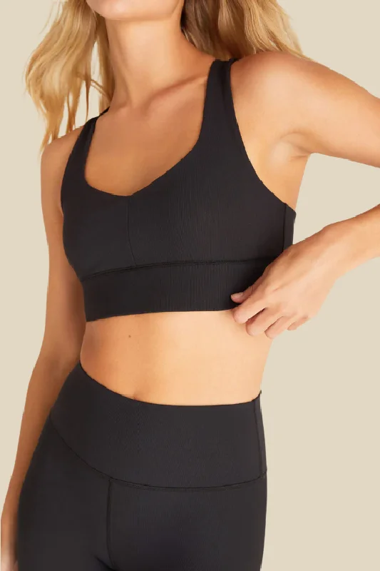 Reform Rib Tank Bra Sleek Women's Metallic