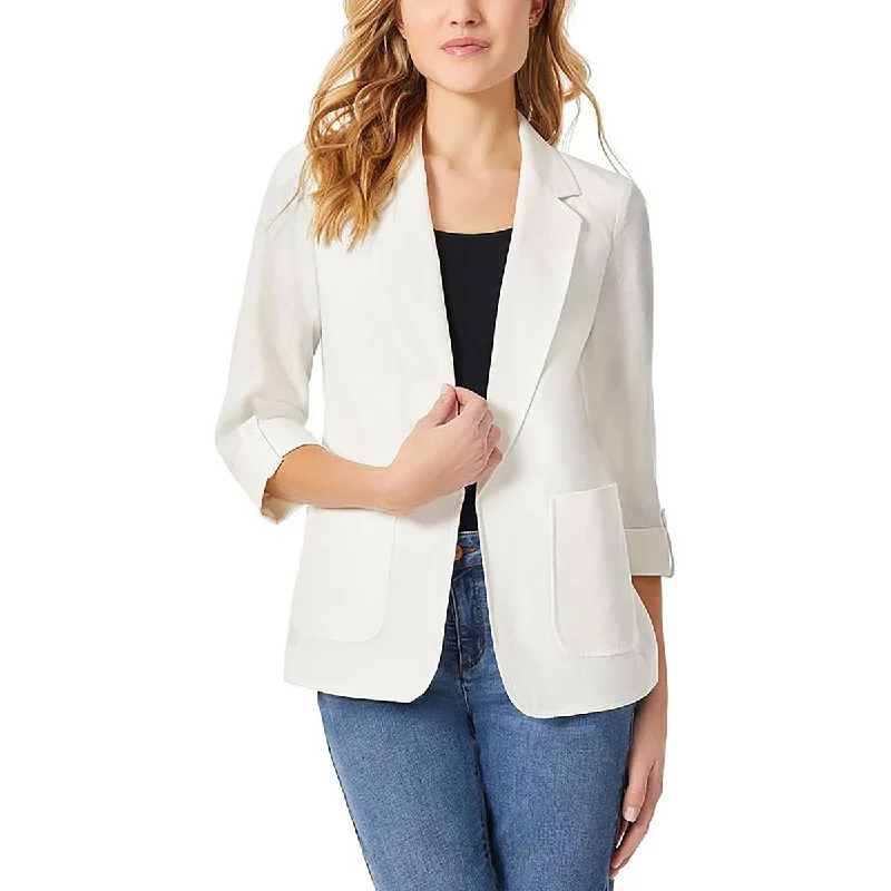 Jones New York Womens Shoulder Pads Long Sleeve Open-Front Blazer Cool Women's Distressed Jones New York Womens Shoulder Pads Long Sleeve Open-Front Blazer Cool Women's Distressed