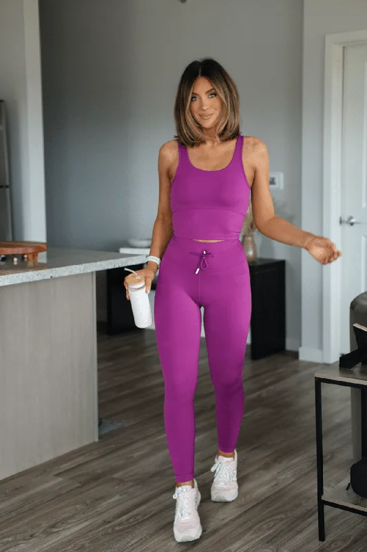 Cream Yoga Violet Leggings Cozy Women's Winter