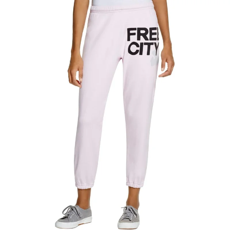 Free City Womens Featherweight Graphic Sweatpants Rugged Women's Outdoor 