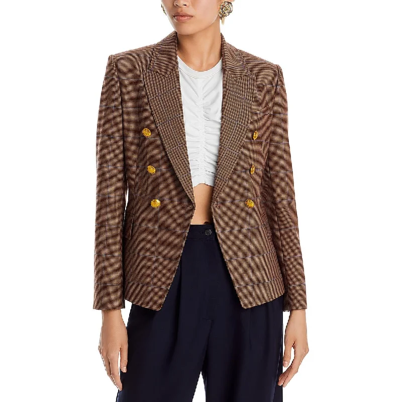A.L.C. Womens Chelsea Houndstooth Suit Separate Double-Breasted Blazer Edgy Women's Punk
