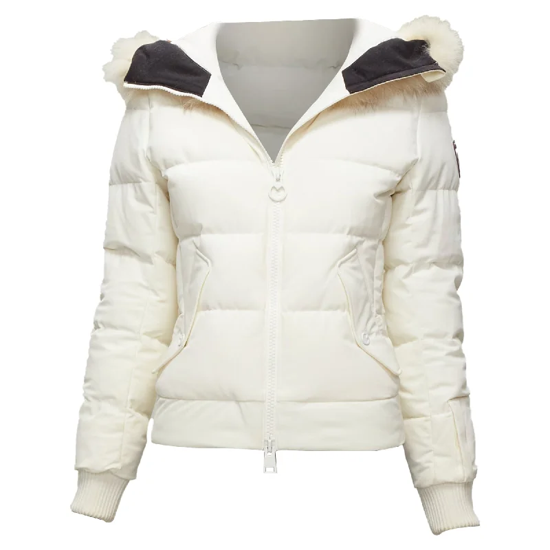 Rossignol fur trim hood logo hooded down puffer jacket Stylish Women's Tropical 