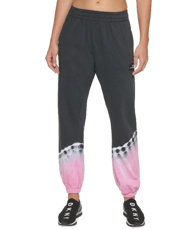 DKNY Sport Tie Dye Cotton Joggers Laid - back Women's Style