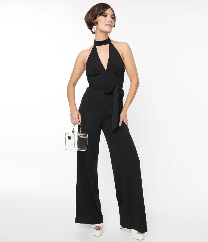 Smak Parlour Black Glamour Goddess Jumpsuit European