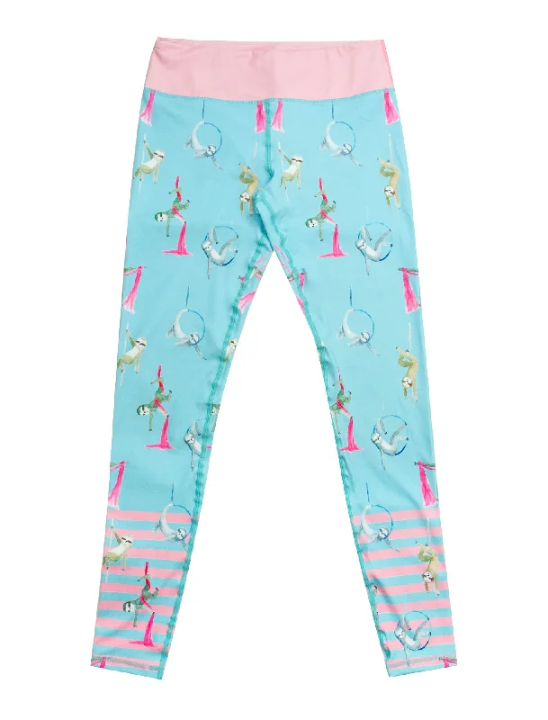 Circus Sloths Full Length Classic Leggings Elegant Women's 