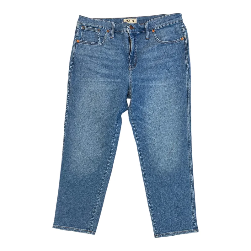 Jeans Straight By Madewell In Blue Denim, Size: 14p Polished Women's Silk
