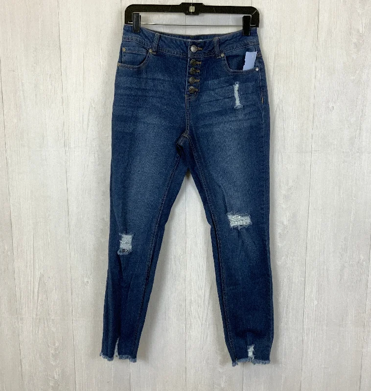 Jeans Skinny By Cato In Blue Denim, Size: 8 Polished Women's Silk