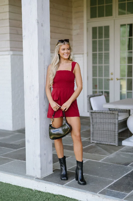 Cove Pocketed Romper-Wine Cozy Women's Sherpa - lined