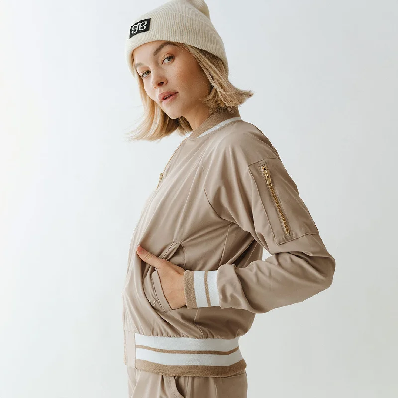 Cobblestone Bomber Jacket Sleek Women's 