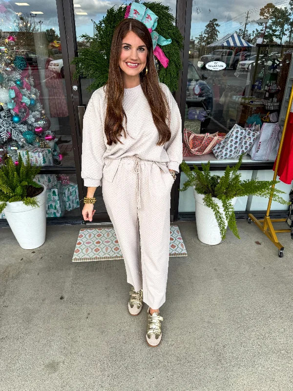 Cozy Beige Set Confident Women's Power
