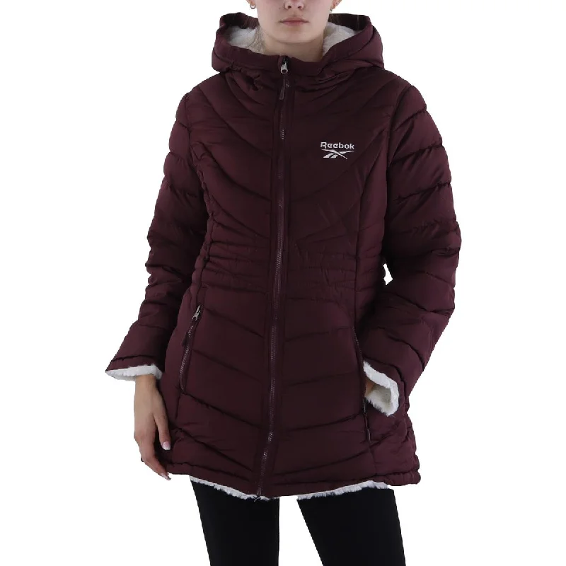 Reebok Womens Insulated Faux Fur Lined Puffer Jacket Country