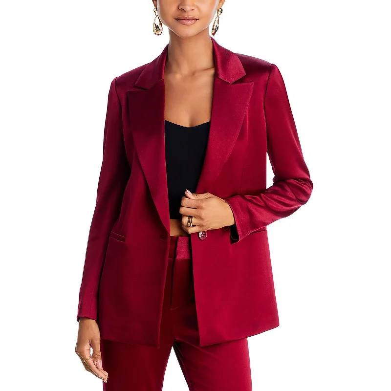 Alice and Olivia Womens Denny Notch Collar Suit Separate One-Button Blazer European