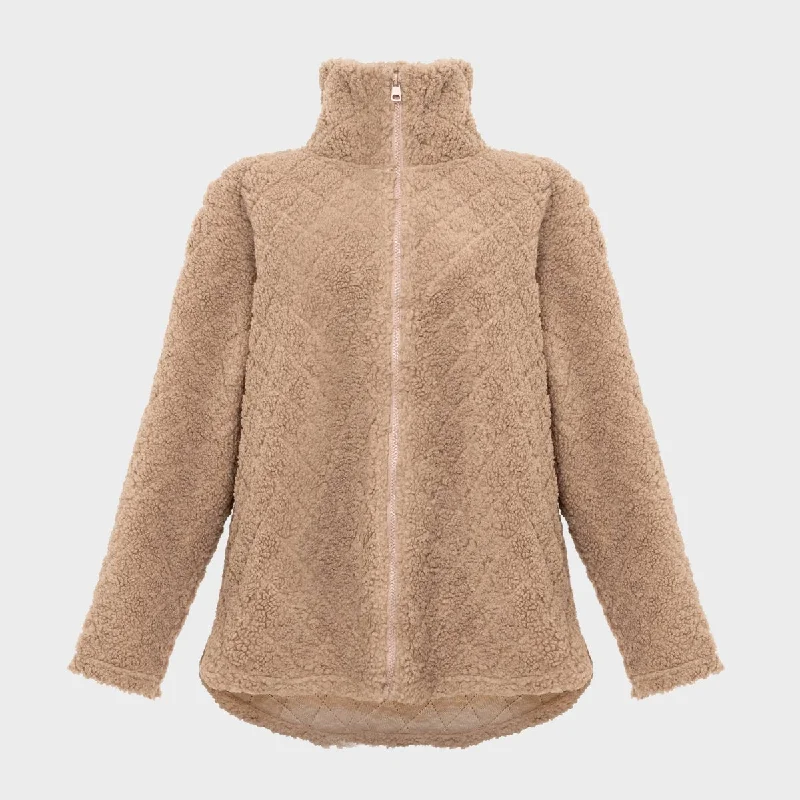 Ladies Quilted Borg Jacket Dynamic Women's Moto
