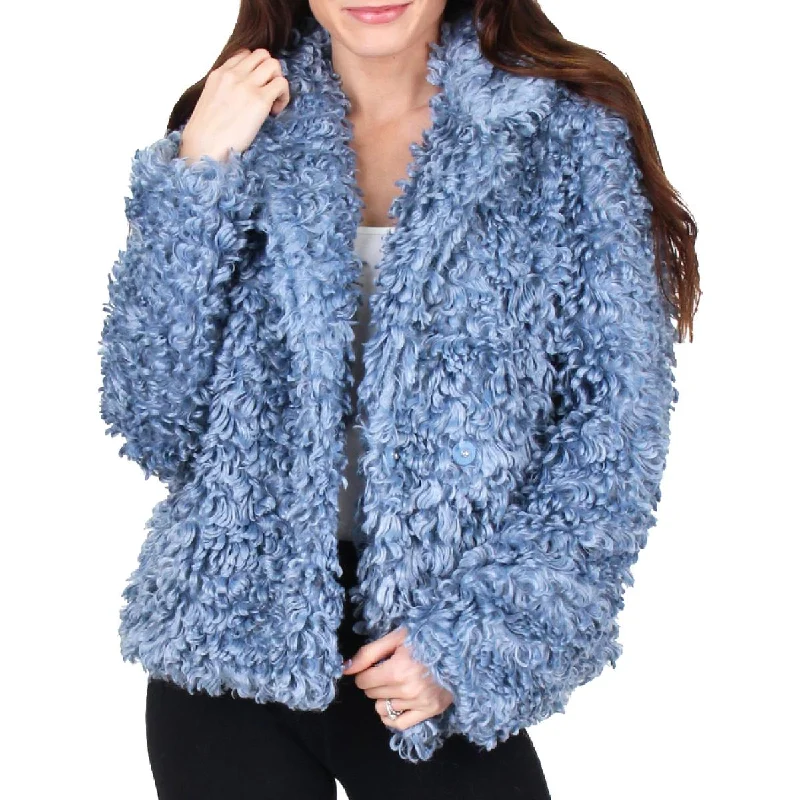 Tahari Pepper Curly Women's Faux Fur Cozy Winter Teddy Coat Stylish Women's Tropical 