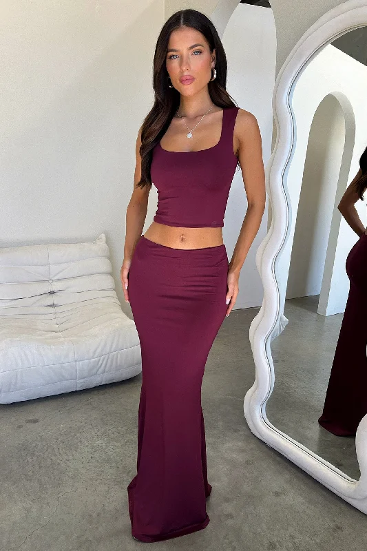 Clementine Maxi Skirt - Wine Rugged Women's Outdoor 