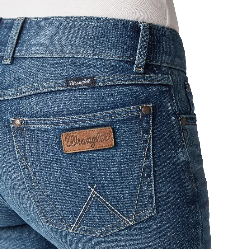 Wrangler Women's Retro Mae Mid Rise Bootcut Jean, Megan Monochromatic All - in - one
