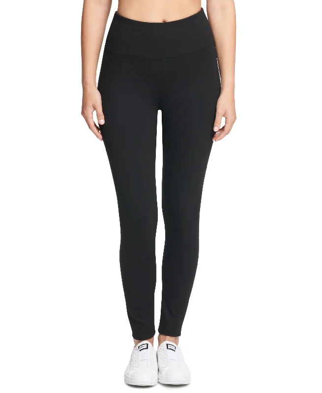 DKNY Sport Tummy Control Compression Full Length Leggings Classic Women's Tweed
