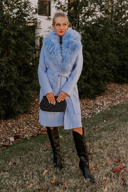 London Bound Coat in Sky Blue Vacation