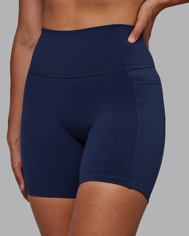 Fusion Mid Short Tight With Pockets - Future Navy Cozy Women's Sherpa - lined