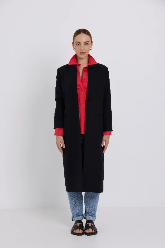 Dorothy Coat | Navy Sleek Women's 