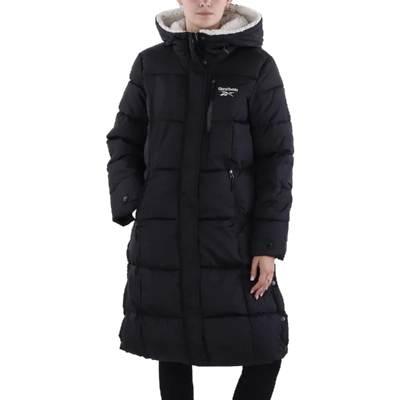 Reebok Womens Insulated Faux Fur Lined Puffer Jacket Vacation
