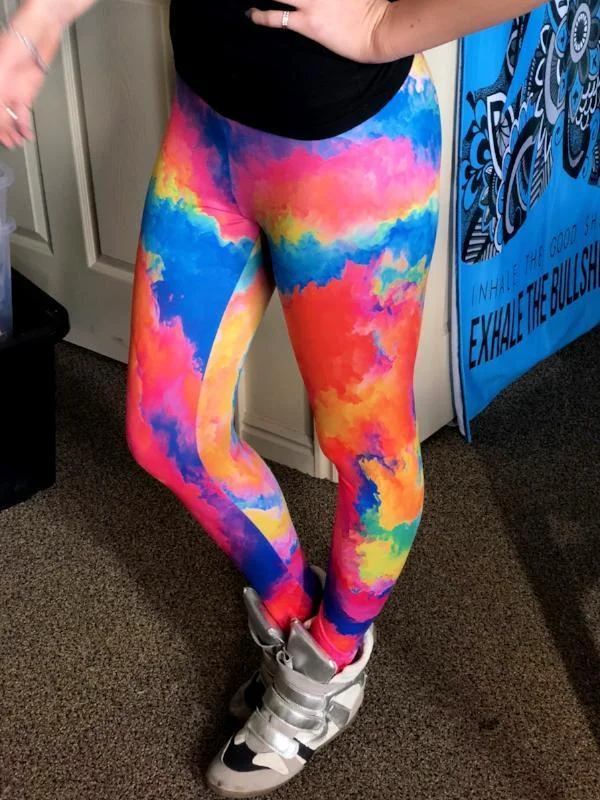 Color Storm Leggings Trendy Women's Oversized