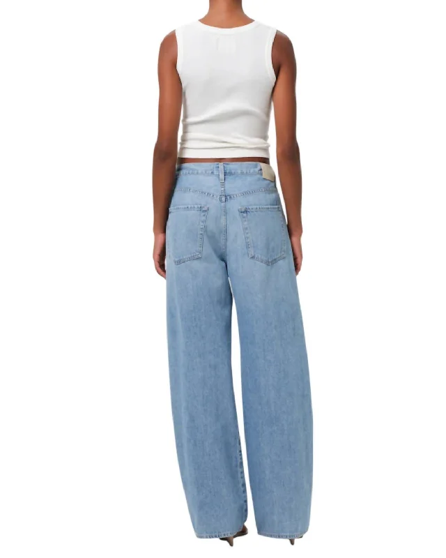 Brynn Drawstring Trouser In Blue Lace European
