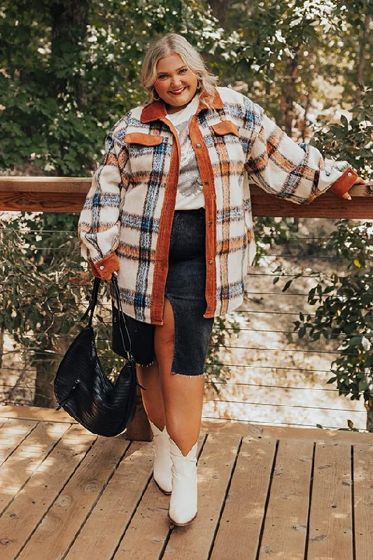 Brown Sugar Smiles Plaid Jacket Curves European