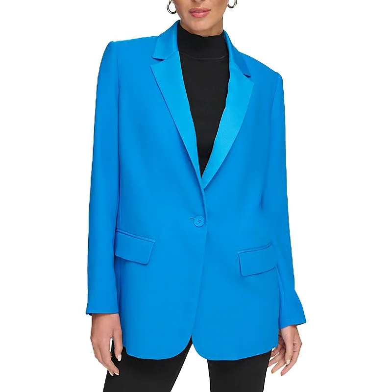 DKNY Womens Solid Office One-Button Blazer Gym