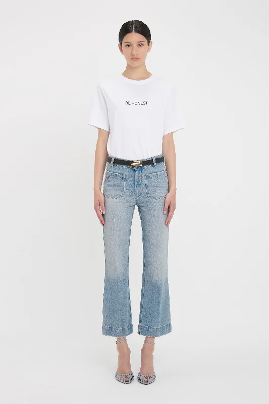 Cropped Kick Alina High Waisted Jean In Pale Blue Wash Sustainable Organic