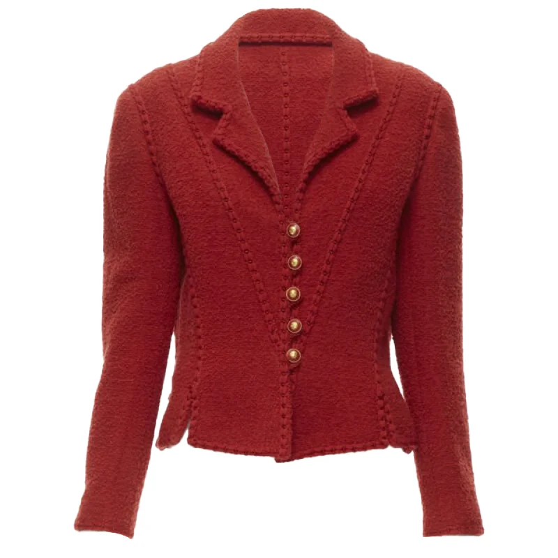 Chanel boucle tweed boned corset jacket Trendy Women's Oversized