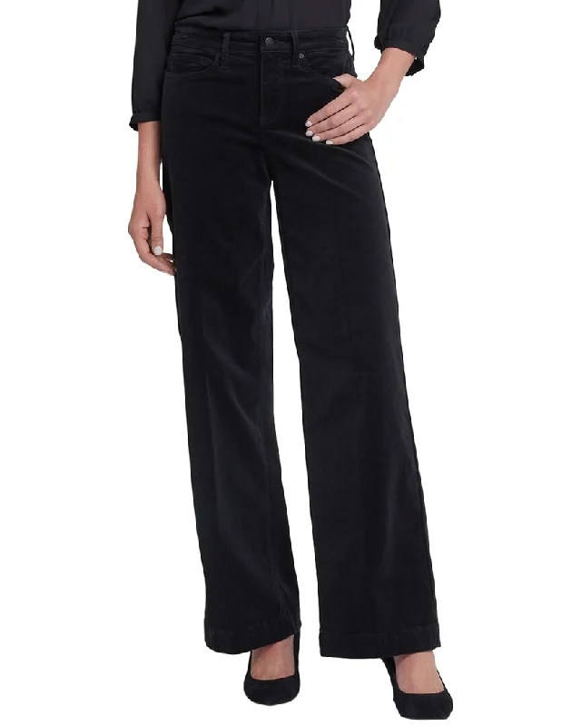 NYDJ Teresa Black Wide Leg Jean Dynamic Women's Moto