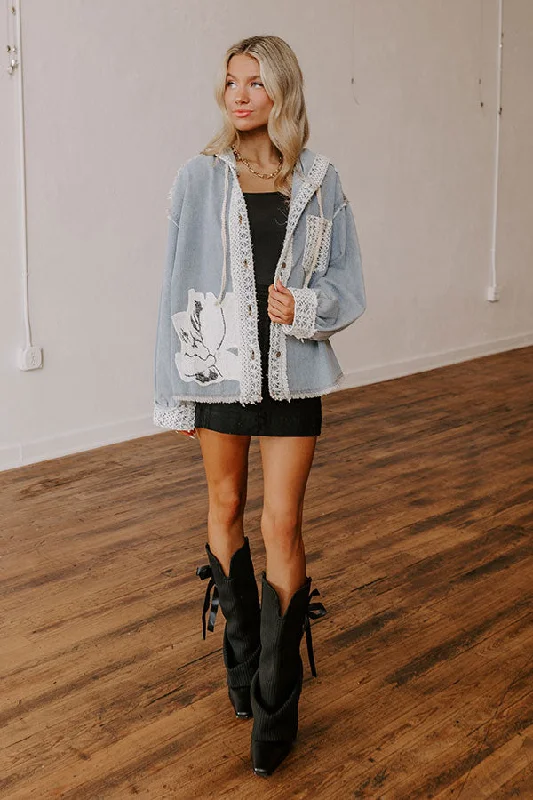 Tucson Mornings Lightweight Denim Jacket Cozy Women's Winter