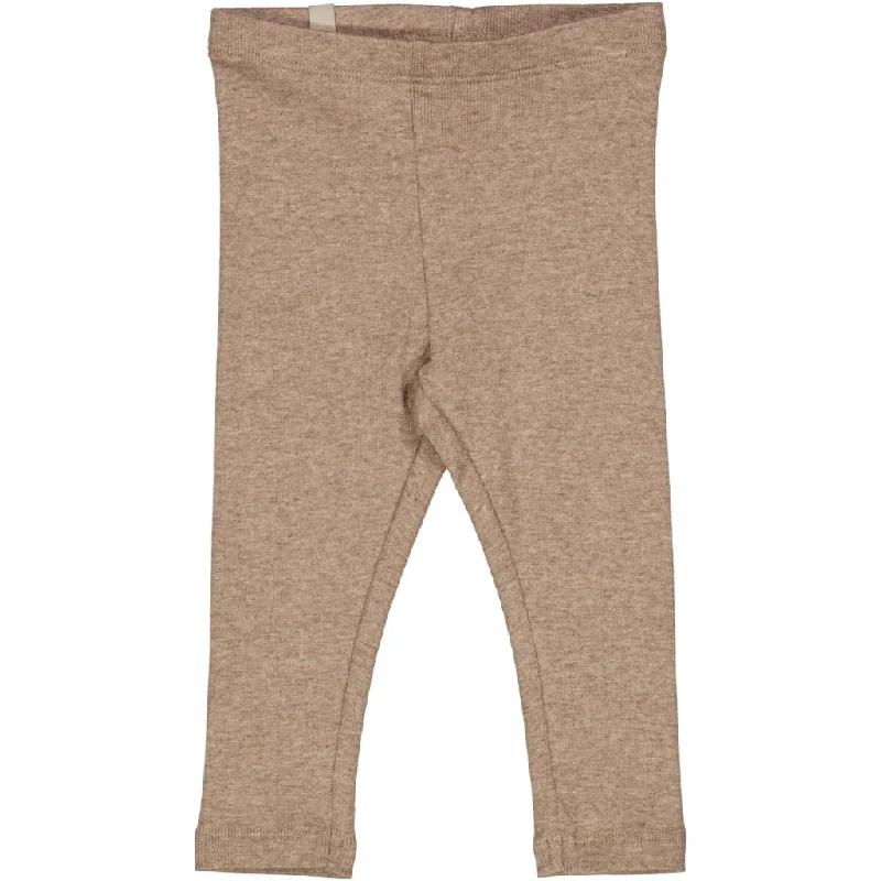 Rib Leggings - khaki melange garde