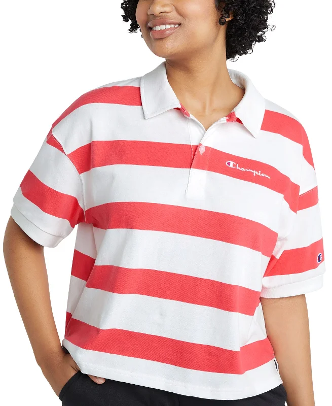 Champion Womens Mid Weight Jersey Polo Top Street