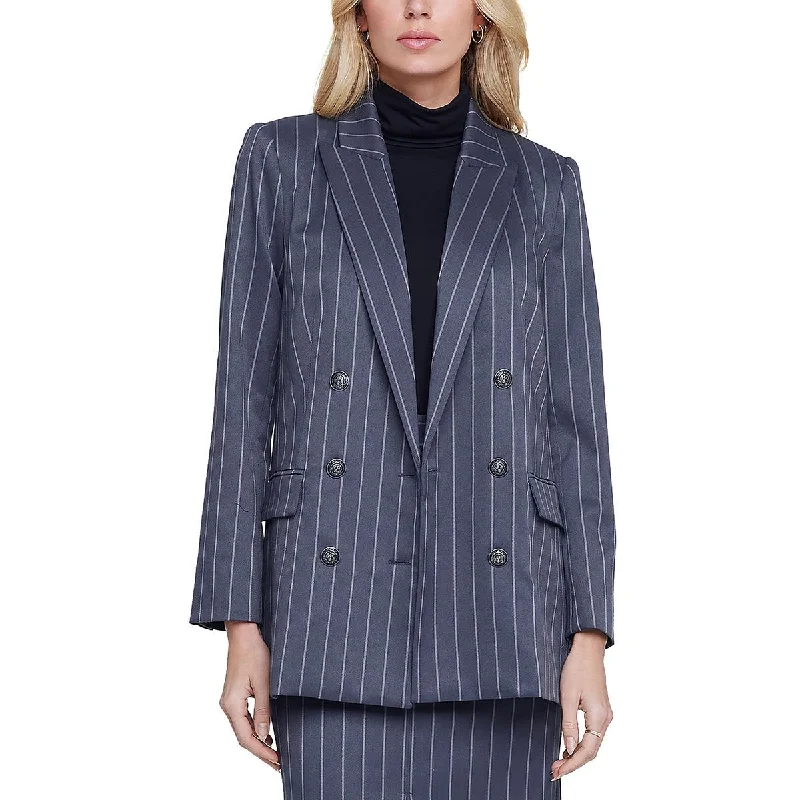 L'Agence Womens Aimee Pinstripe Suit Separate Double-Breasted Blazer Artistic Women's Hand - painted